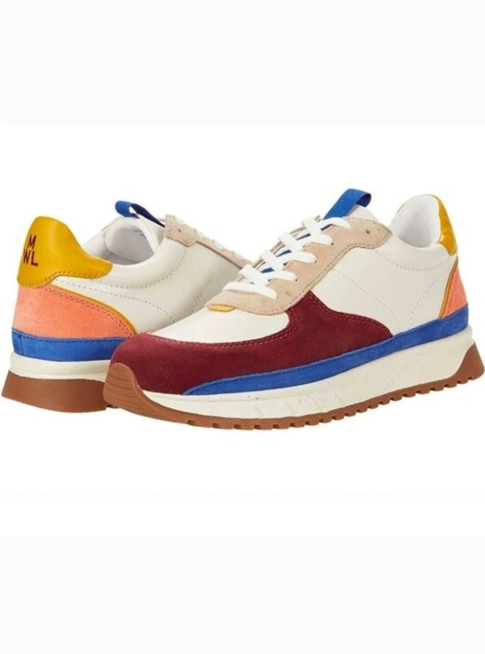 Madewell Suede Kickoff Trainer Sneakers Feature A Multi-Color Block Design, Sz 7